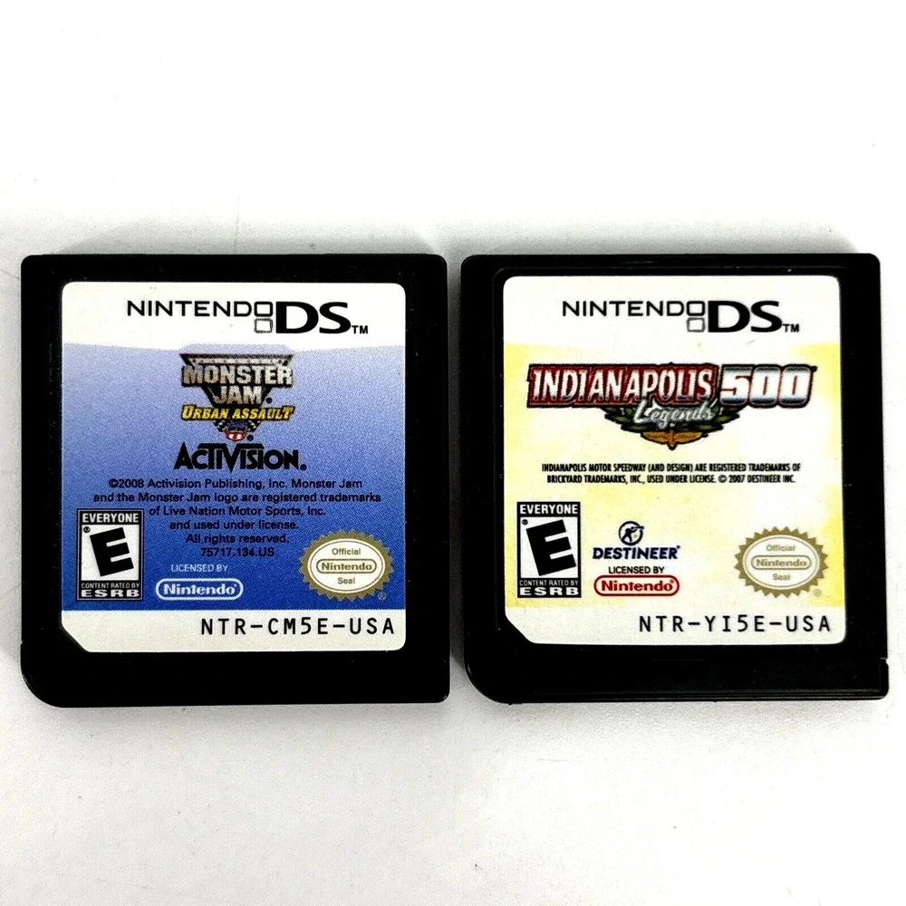 Nintendo DS Game LOT Monster Jam Path of Destruction & Indianapolis‎ 500 Legends